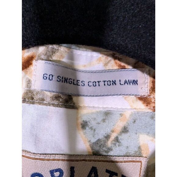 Splatt Island Shores, Beige and Green, Palm Pattern Hawaiian Island Style Tropic - Picture 5 of 6